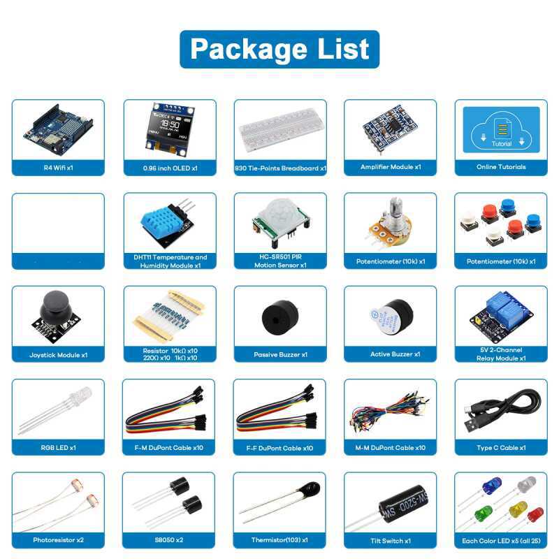 UNO R4 WiFi Compatible Develop - Diy Electronics Learning Kit recension och pris