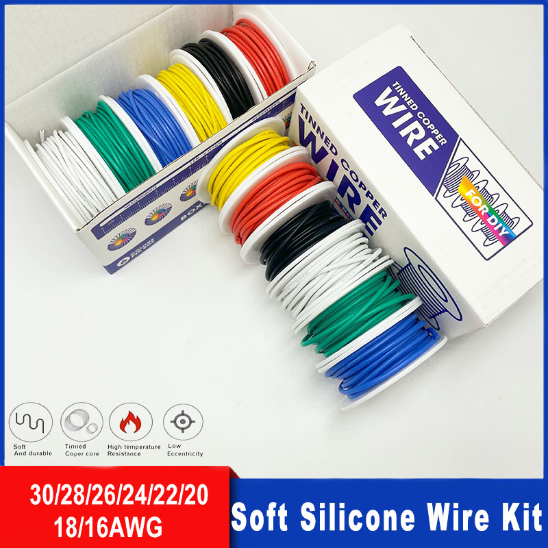 Soft Silicone Wire Kit 16awg 1 - Diy Electronics Project Kit recension och pris